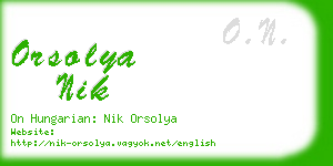 orsolya nik business card